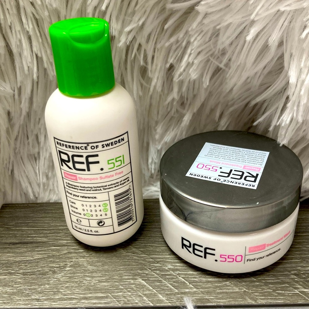 REF 551 Repair Shampoo Sulfaye Free & REF Repair Treatment Mask